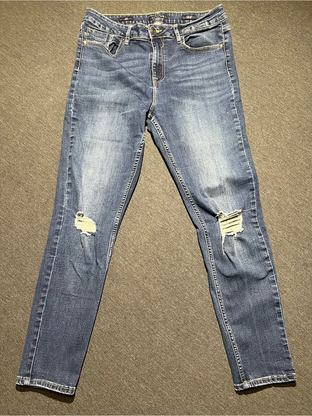 Vigoss Distressed Medium Blue Skinny Jeans